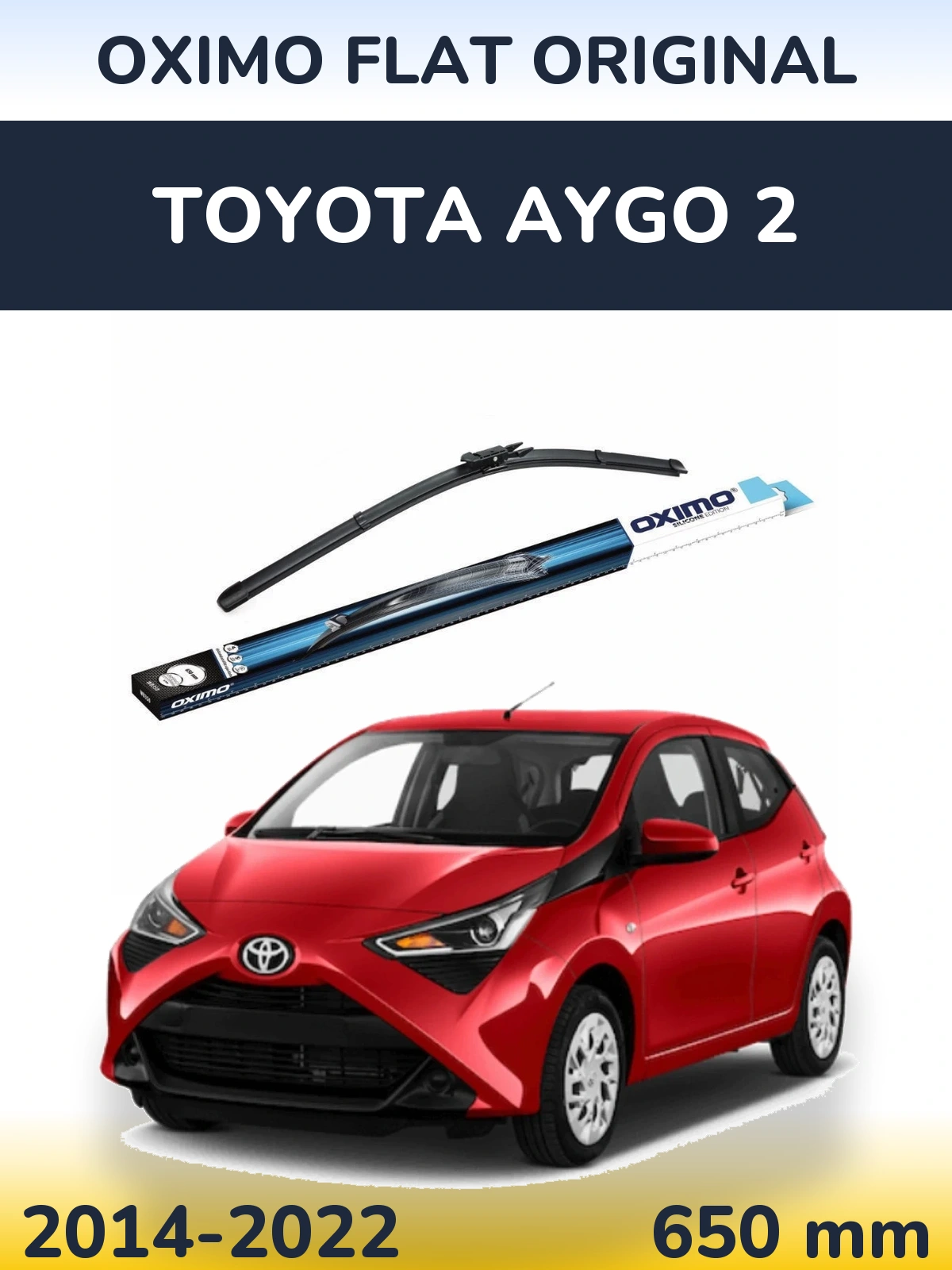 Przednia wycieraczka Oximo Flat Original 650 mm do Toyota Aygo 2 2014-2022