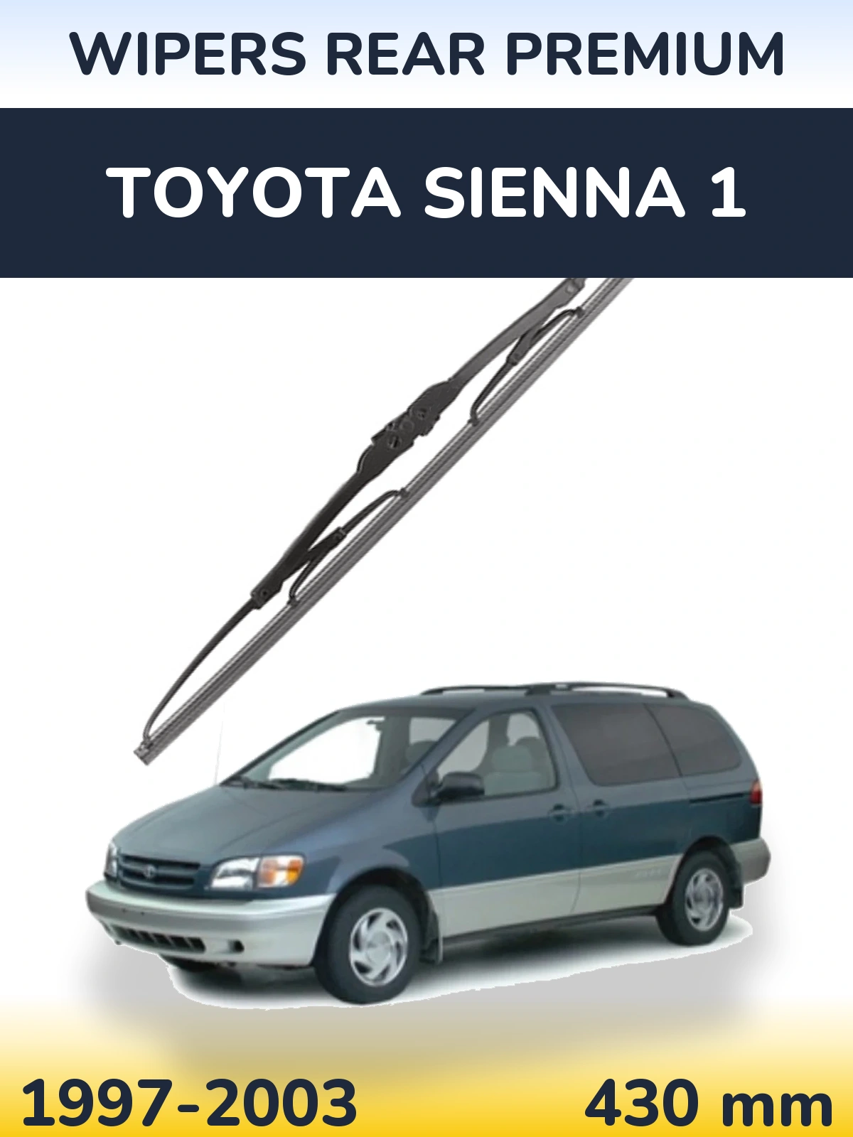 Rear wiper blade WIPERS REAR PREMIUM 430 mm for Toyota Sienna 1 1997-2003