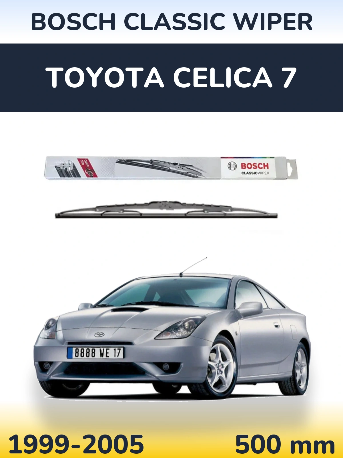 Tylna wycieraczka BOSCH Classic Wiper 500 mm do Toyota Celica 7 1999-2005