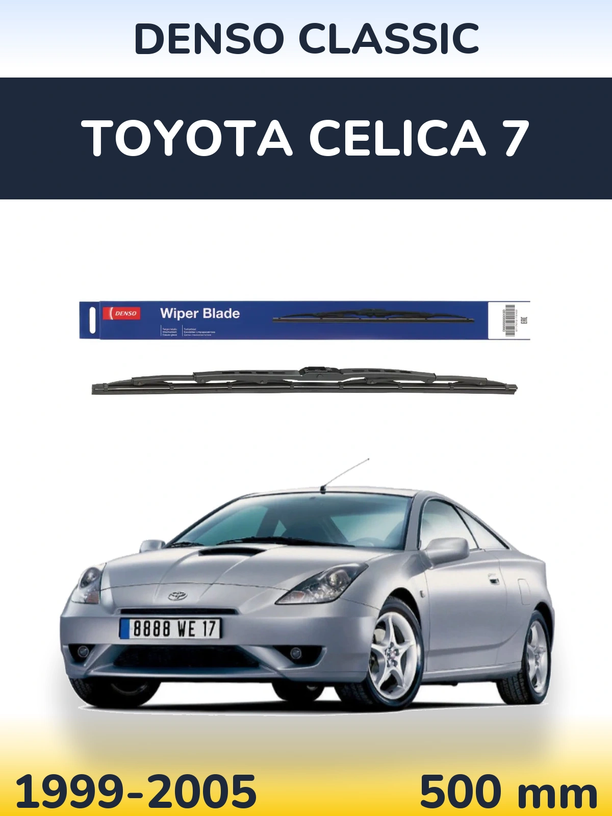 Tylna wycieraczka Denso Classic 500 mm do Toyota Celica 7 1999-2005