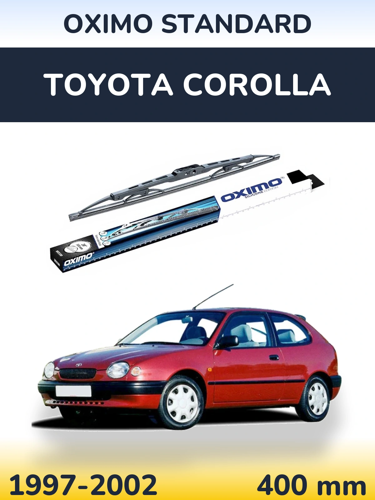 Задний дворник Oximo Standard 400 мм для Toyota Corolla 1997-2002