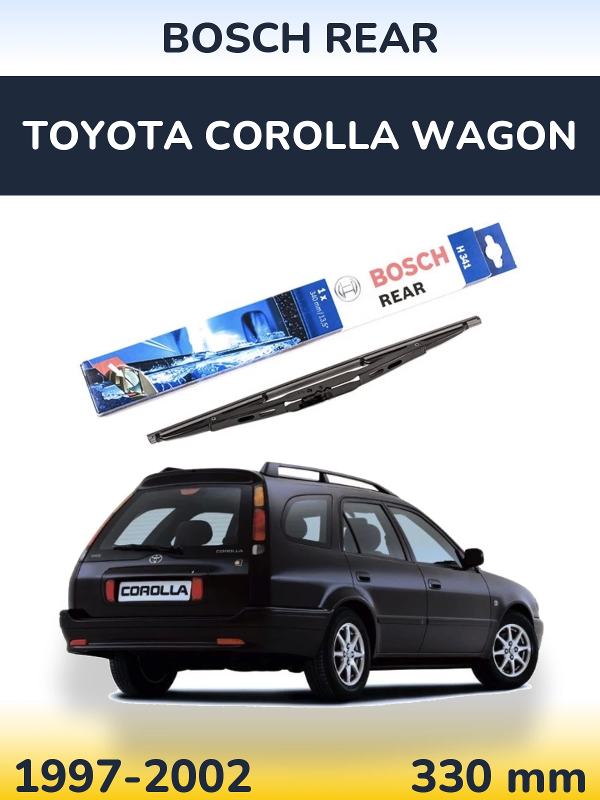 Rear wiper blade BOSCH Rear 340 mm for Toyota Corolla Wagon 1997-2002