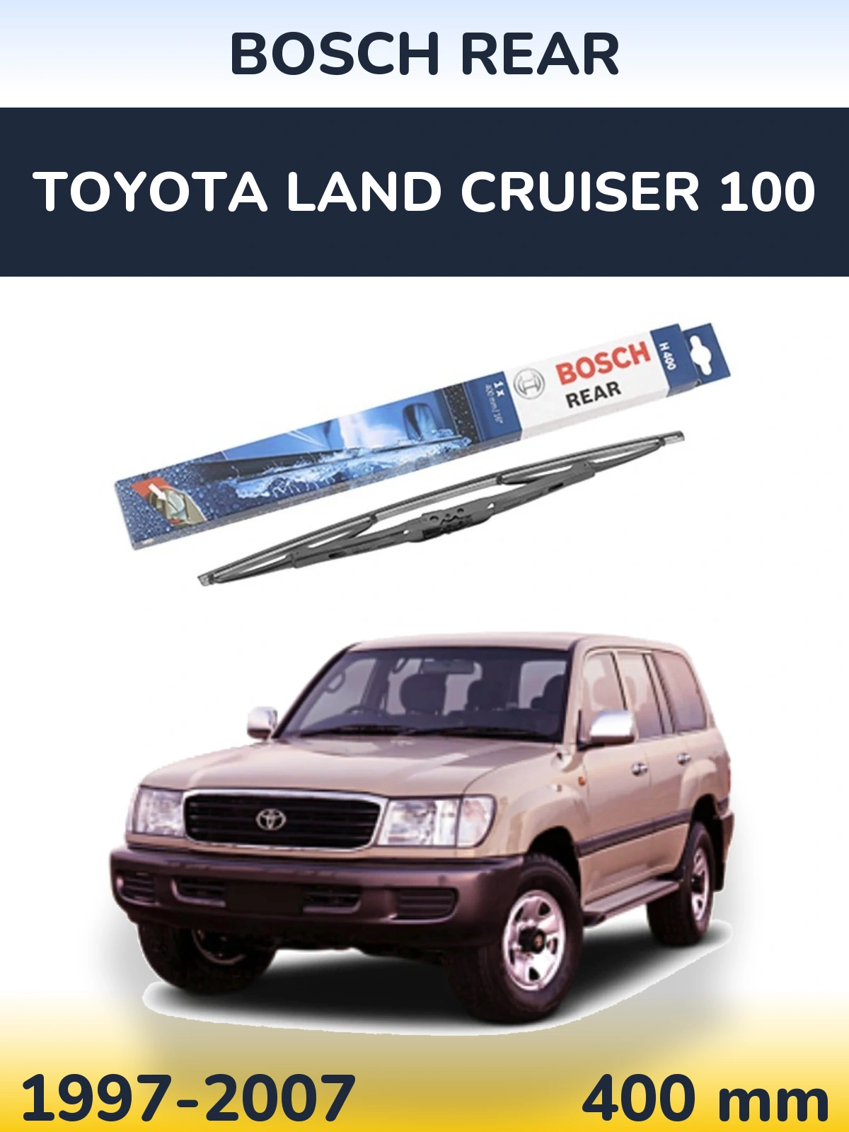 Задний дворник BOSCH Rear 400 мм для Toyota Land Cruiser 100 1997-2007