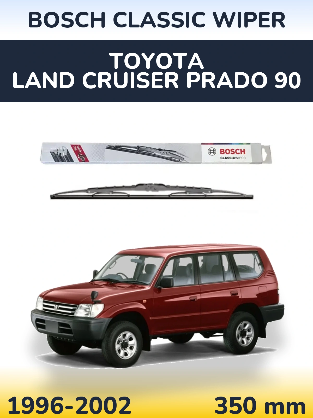 Tylna wycieraczka BOSCH Classic Wiper 340 mm do Toyota Land Cruiser Prado 90 1996-2002