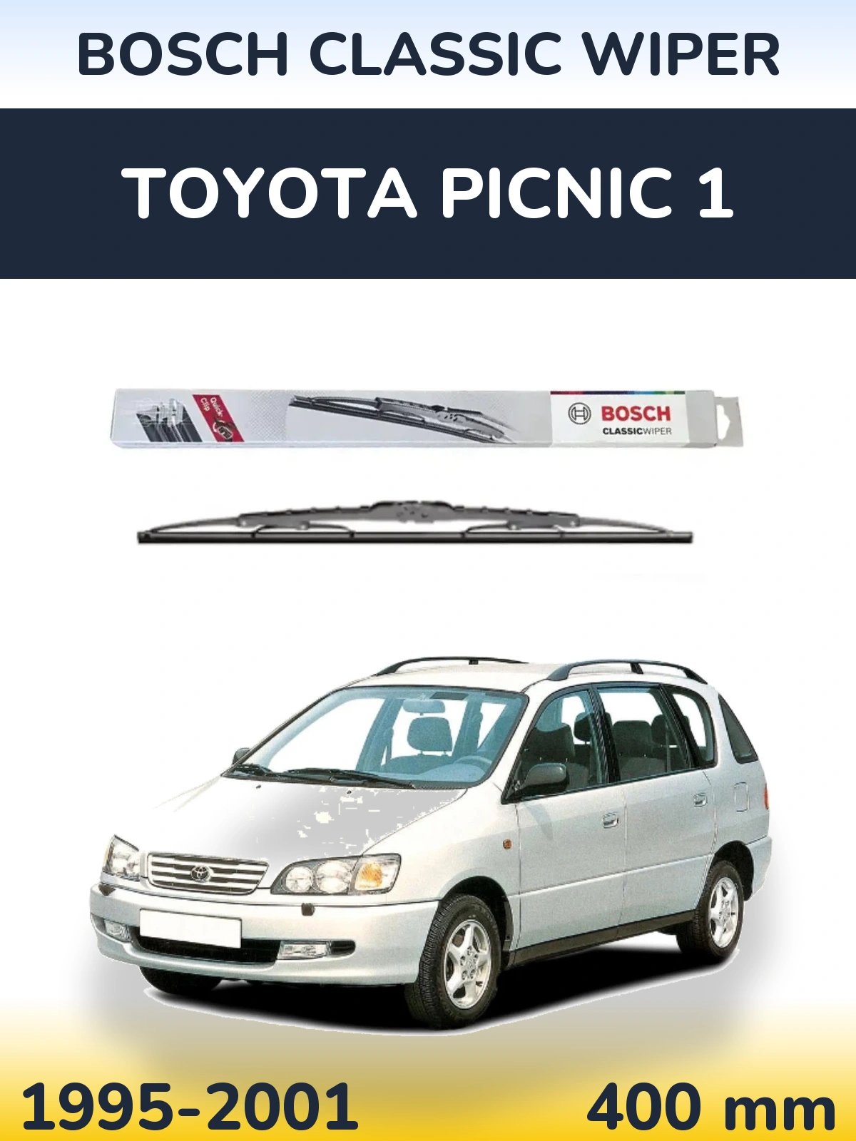Tylna wycieraczka BOSCH Classic Wiper 400 mm do Toyota Picnic 1 1995-2001