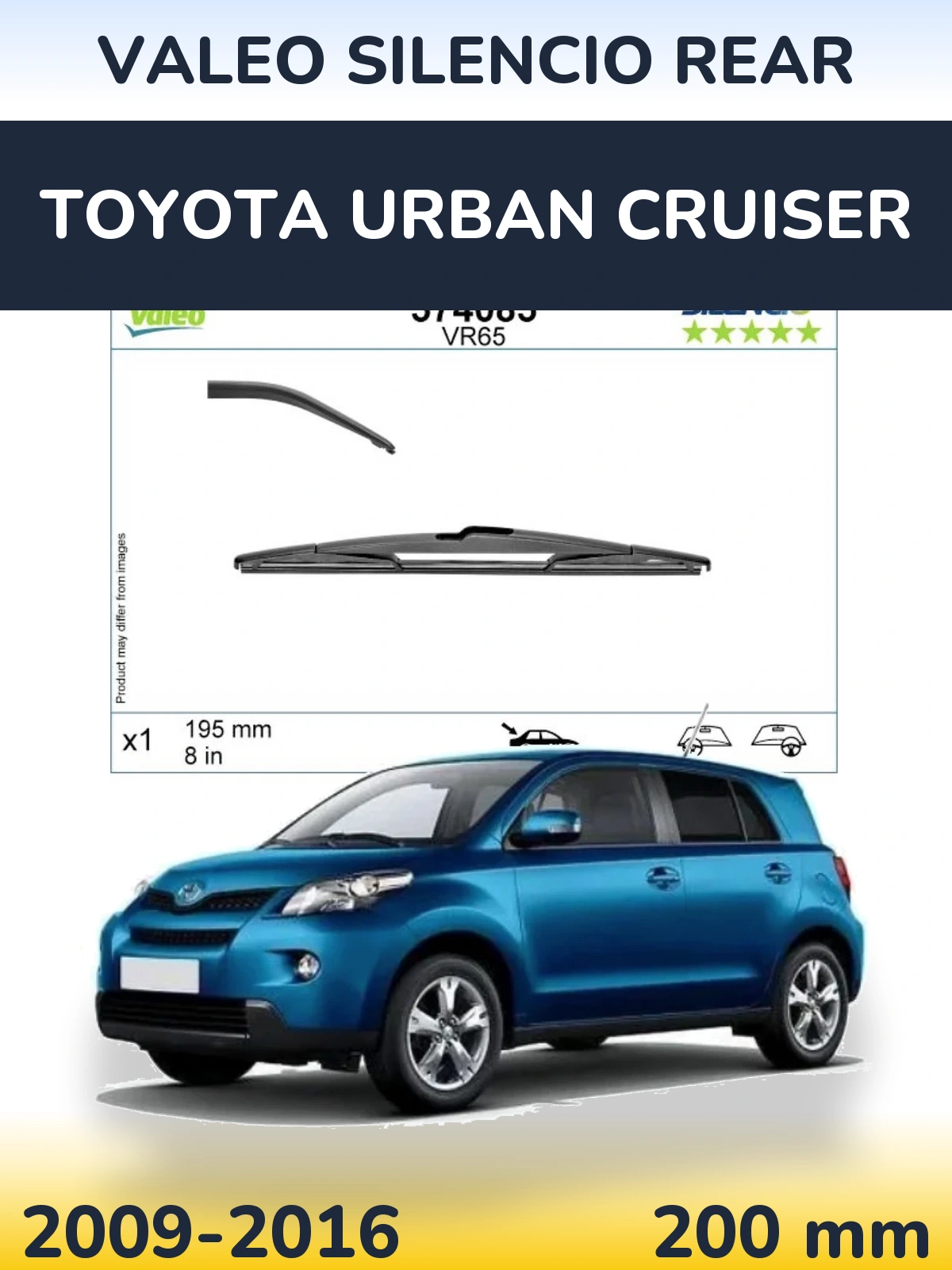 Tylna wycieraczka Valeo Silencio Rear 195 mm do Toyota Urban Cruiser 2009-2016