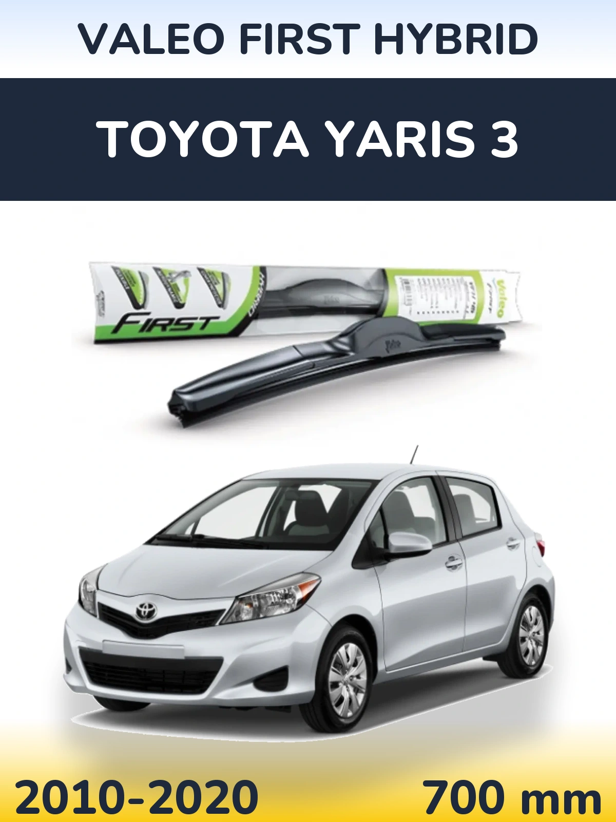 Передний дворник Valeo First Hybrid 700 мм для Toyota Yaris 3 2010-2020