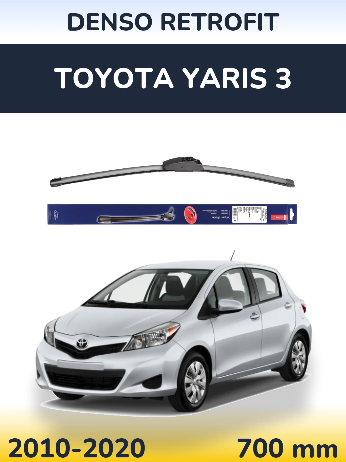 Передня щітка Denso Retrofit 700 мм для Toyota Yaris 3 2010-2020