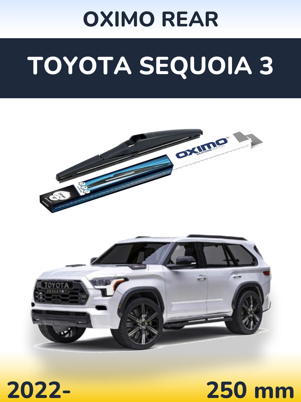 Rear wiper blade Oximo Rear 250 mm for Toyota Sequoia 3 2022-2026