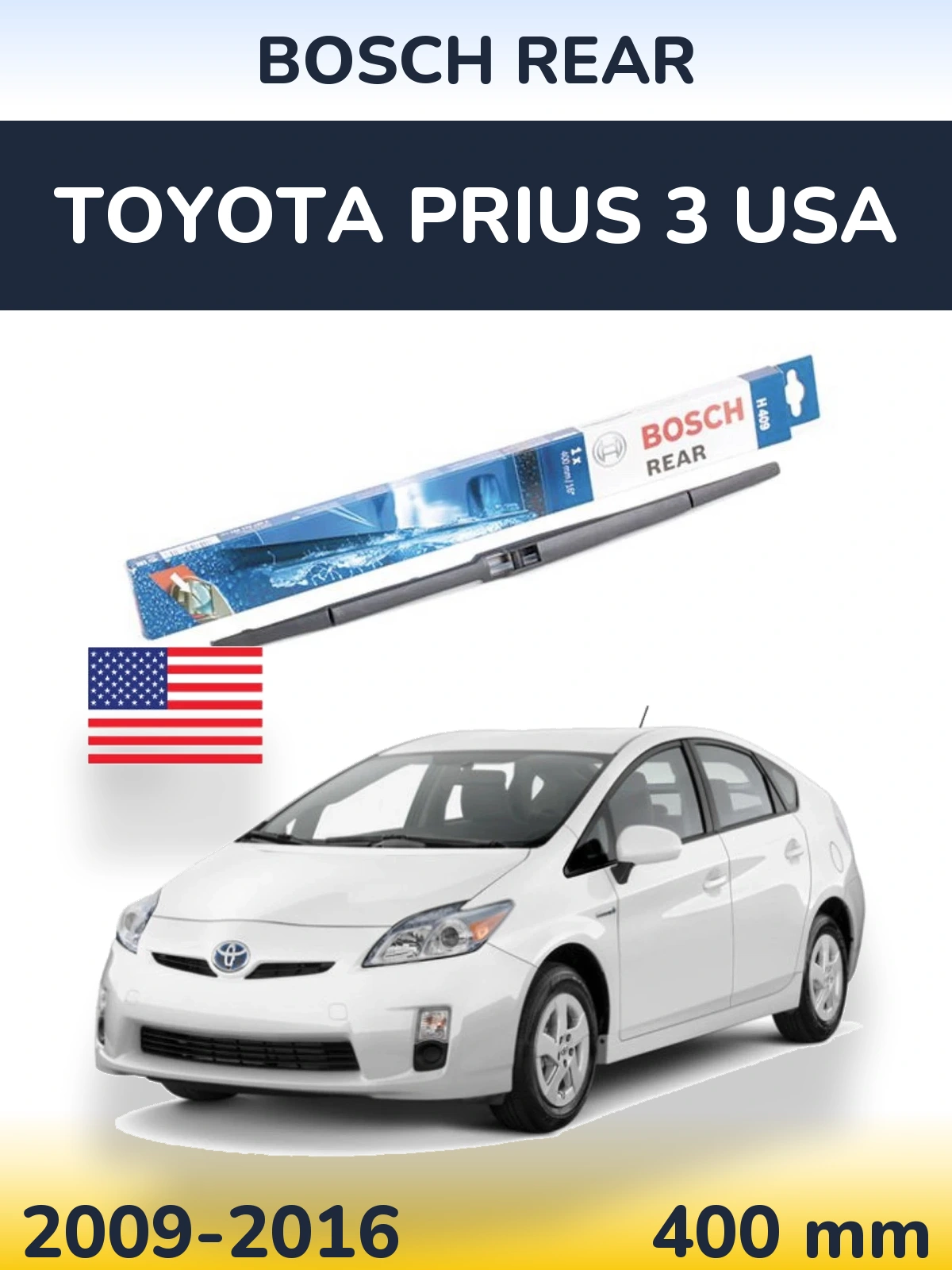 Tylna wycieraczka BOSCH Rear 400 mm do Toyota Prius 3 USA 2009-2016