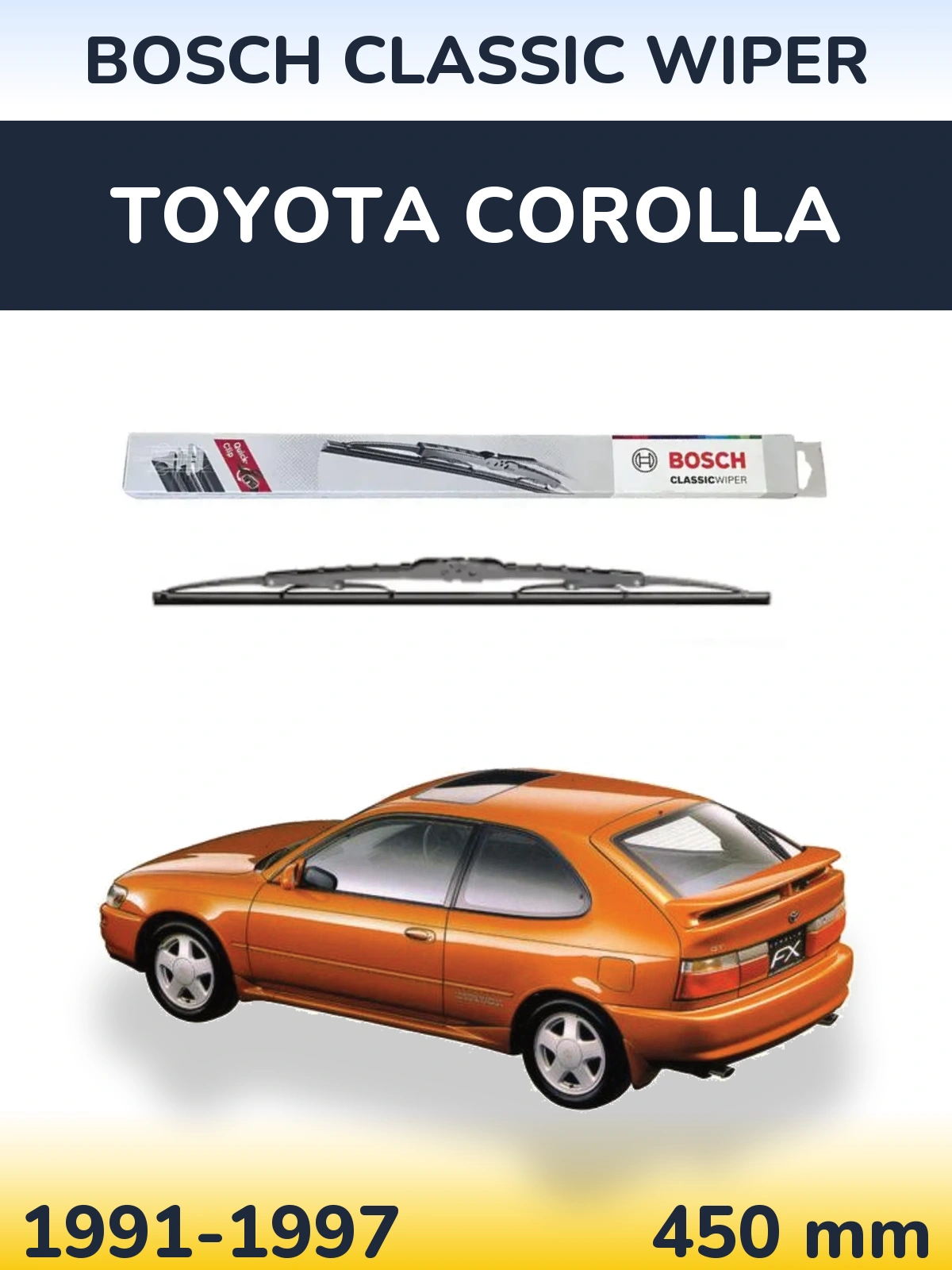 Tylna wycieraczka BOSCH Classic Wiper 450 mm do Toyota Corolla 1991-1997