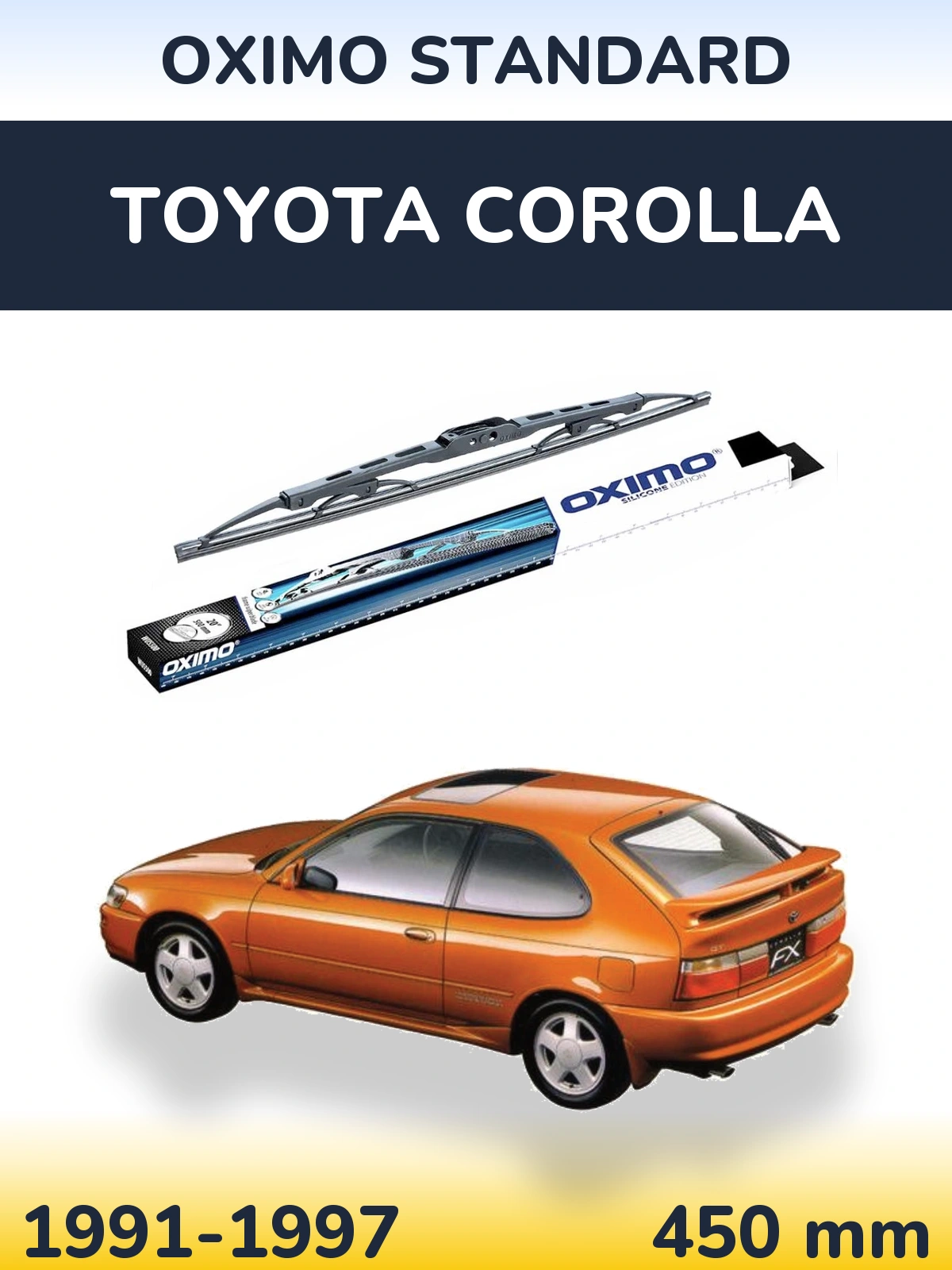 Tylna wycieraczka Oximo Standard 450 mm do Toyota Corolla 1991-1997