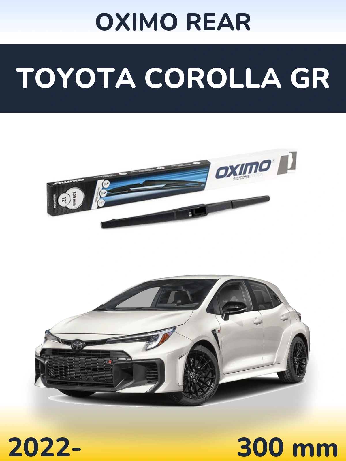 Задний дворник Oximo Rear 300 мм для Toyota Corolla GR 2022-2026