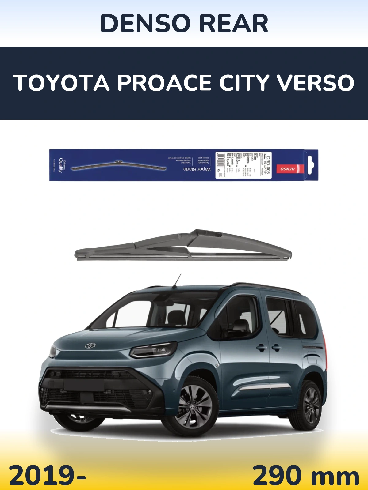 Tylna wycieraczka Denso Rear 290 mm do Toyota ProAce City Verso 2019-2026