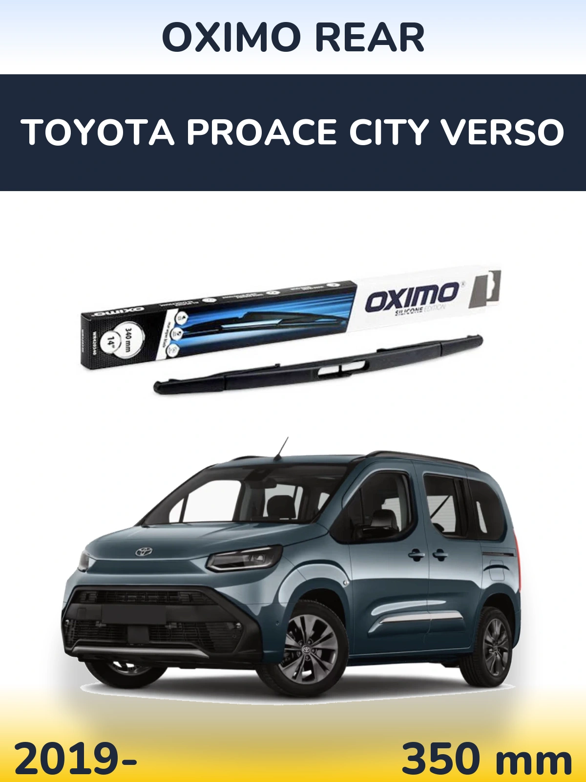 Rear wiper blade Oximo Rear 350 mm for Toyota ProAce City Verso 2019-2026
