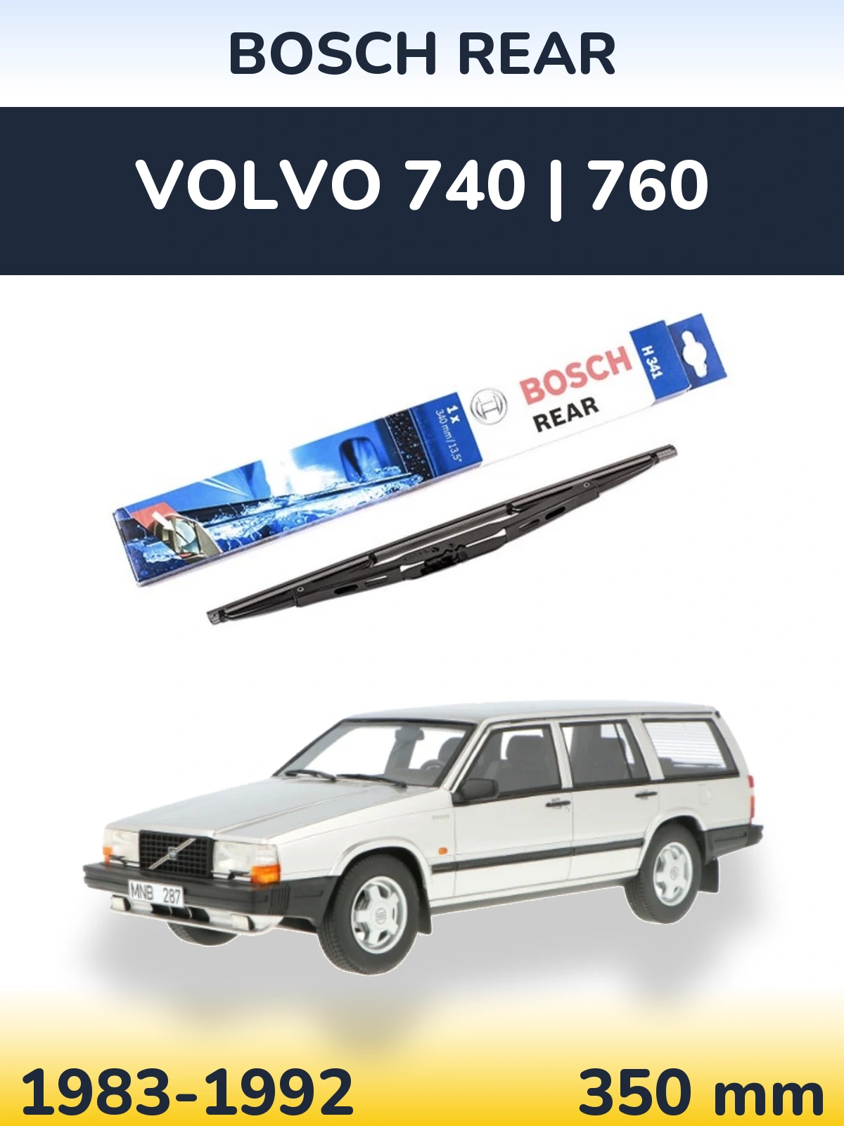 Tylna wycieraczka BOSCH Rear 340 mm do Volvo 740 | 760 1983-1992