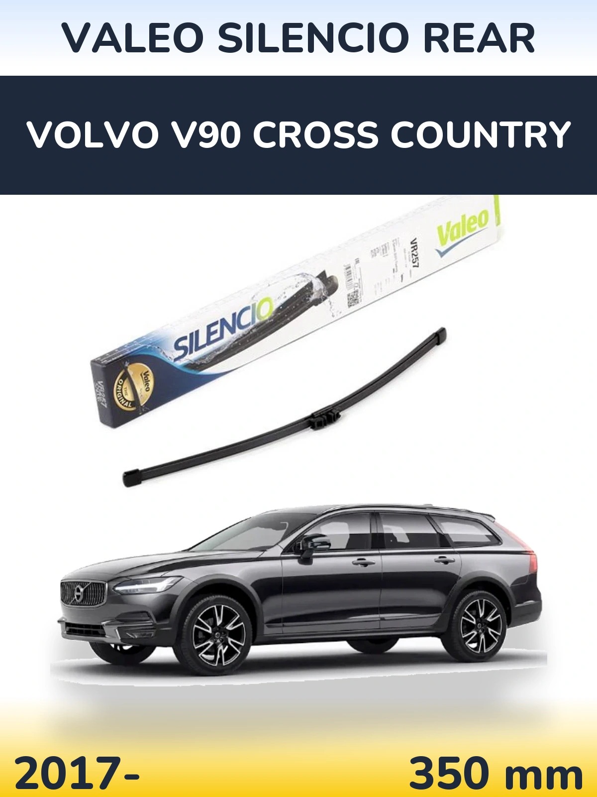 Задний дворник Valeo Silencio Rear 350 мм для Volvo V90 Cross Country 2017-2026