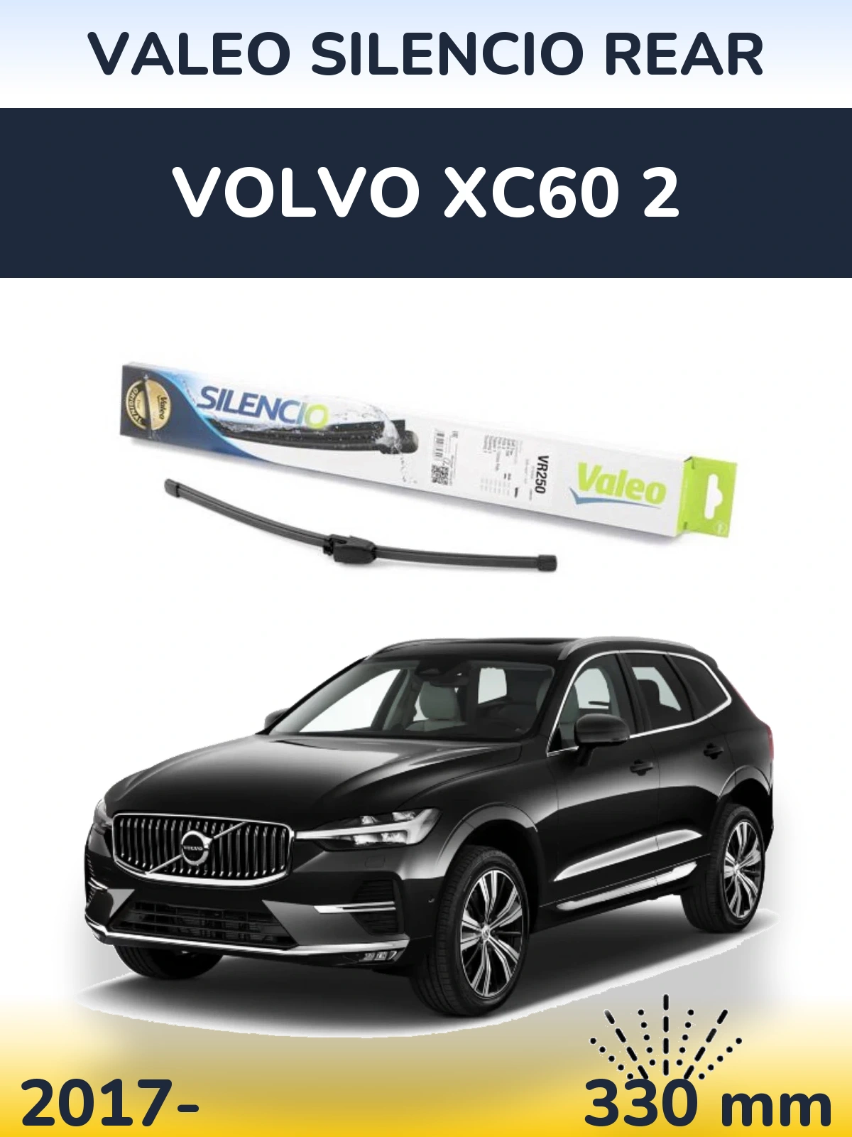 Tylna wycieraczka Valeo Silencio Rear 335 mm do Volvo XC60 2 2017-2026