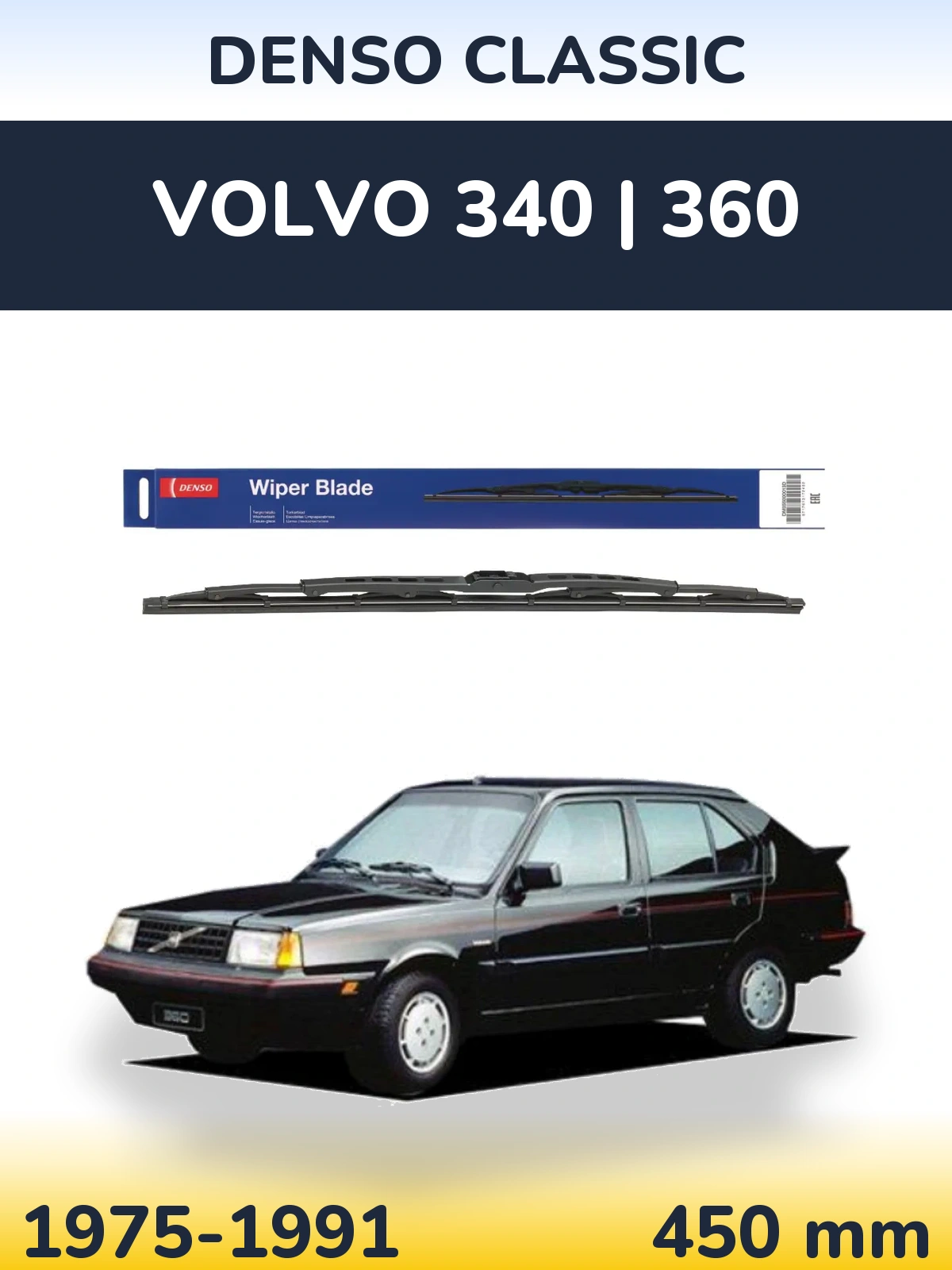 Tylna wycieraczka Denso Classic 450 mm do Volvo 340 | 360 1975-1991