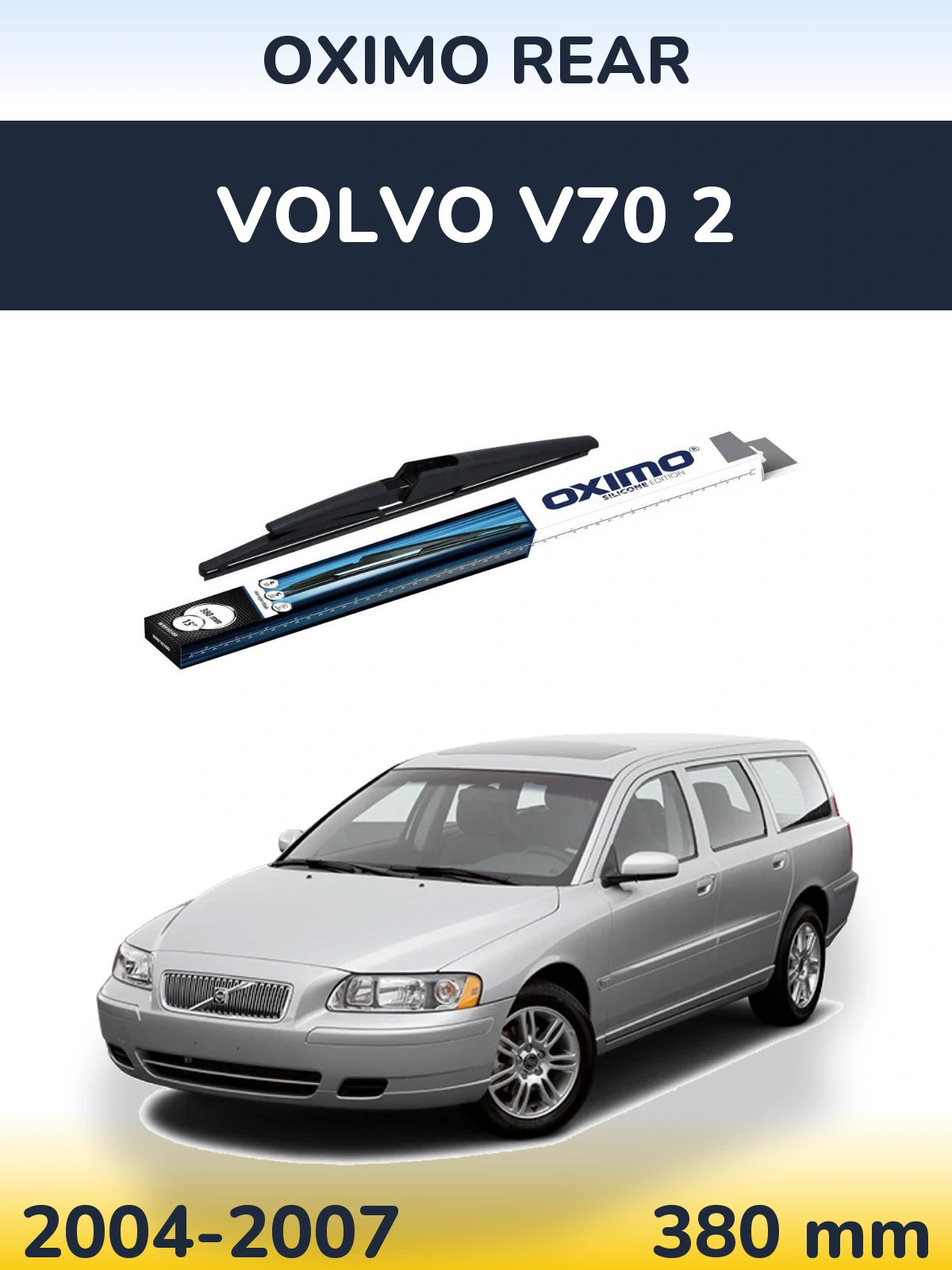 Rear wiper blade Oximo Rear 380 mm for Volvo V70 2 2004-2007