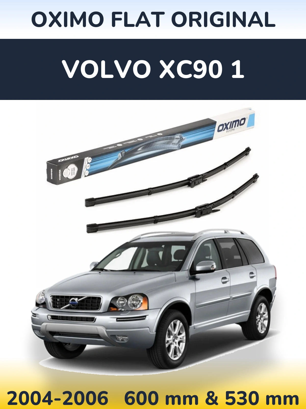 Komplet przednich wycieraczek Oximo Flat Original 600 & 550 mm do Volvo XC90 1 2004-2006