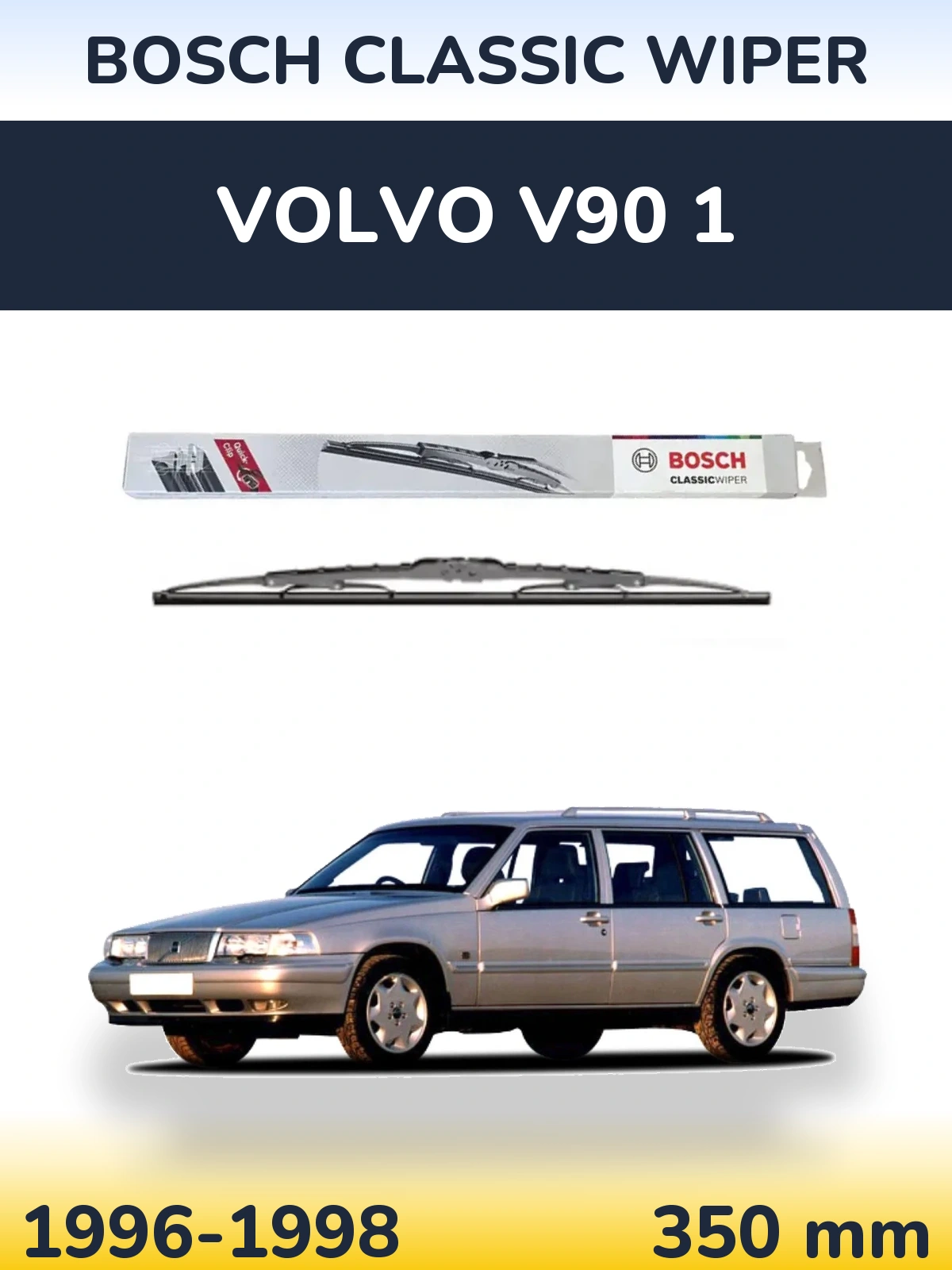 Задний дворник BOSCH Classic Wiper 340 мм для Volvo V90 1 1996-1998