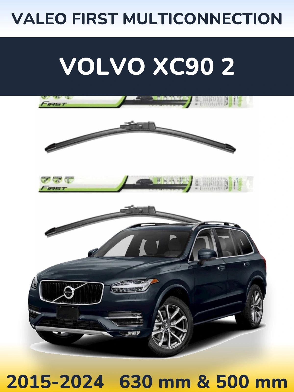 Komplet przednich wycieraczek Valeo First MultiConnection 600 & 500 mm do Volvo XC90 2 2015-2024