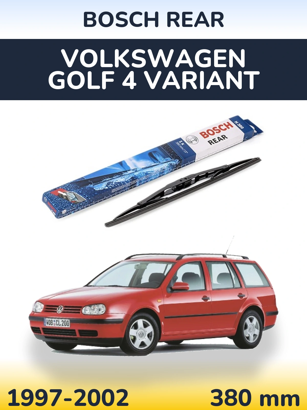 Tylna wycieraczka BOSCH Rear 380 mm do Volkswagen Golf 4 Variant 1997-2002