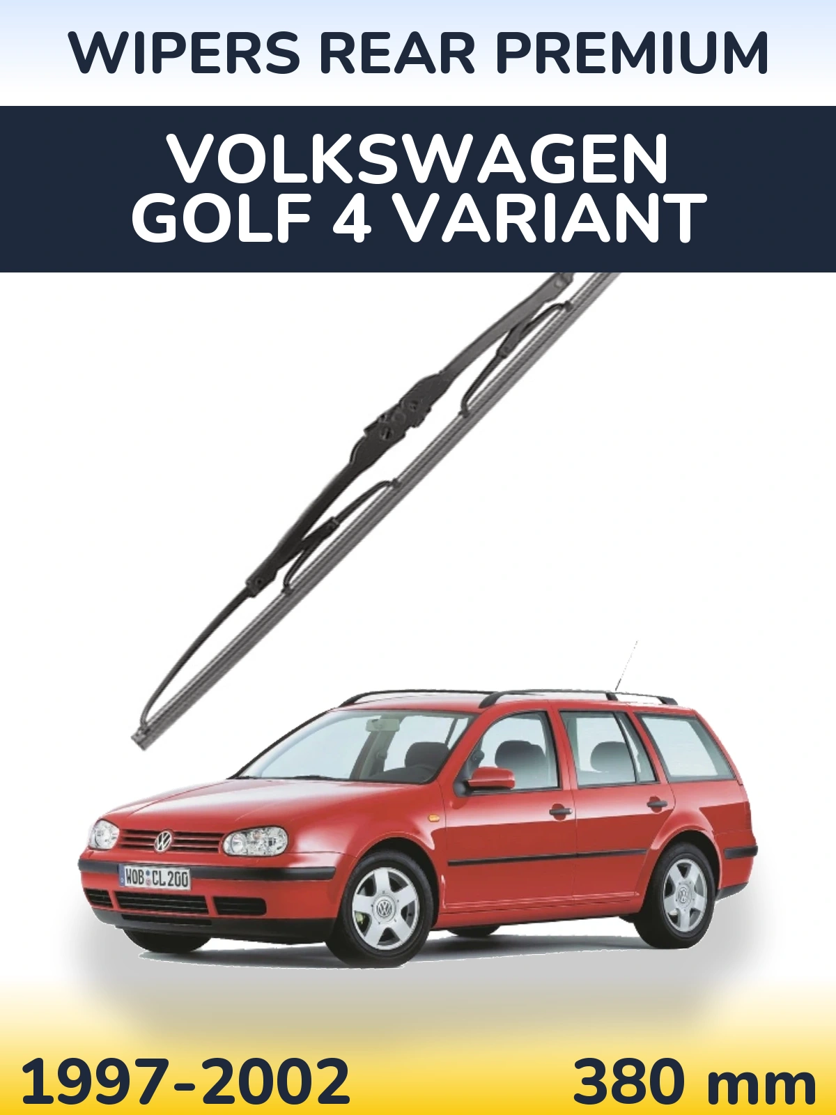 Tylna wycieraczka WIPERS REAR PREMIUM 380 mm do Volkswagen Golf 4 Variant 1997-2002