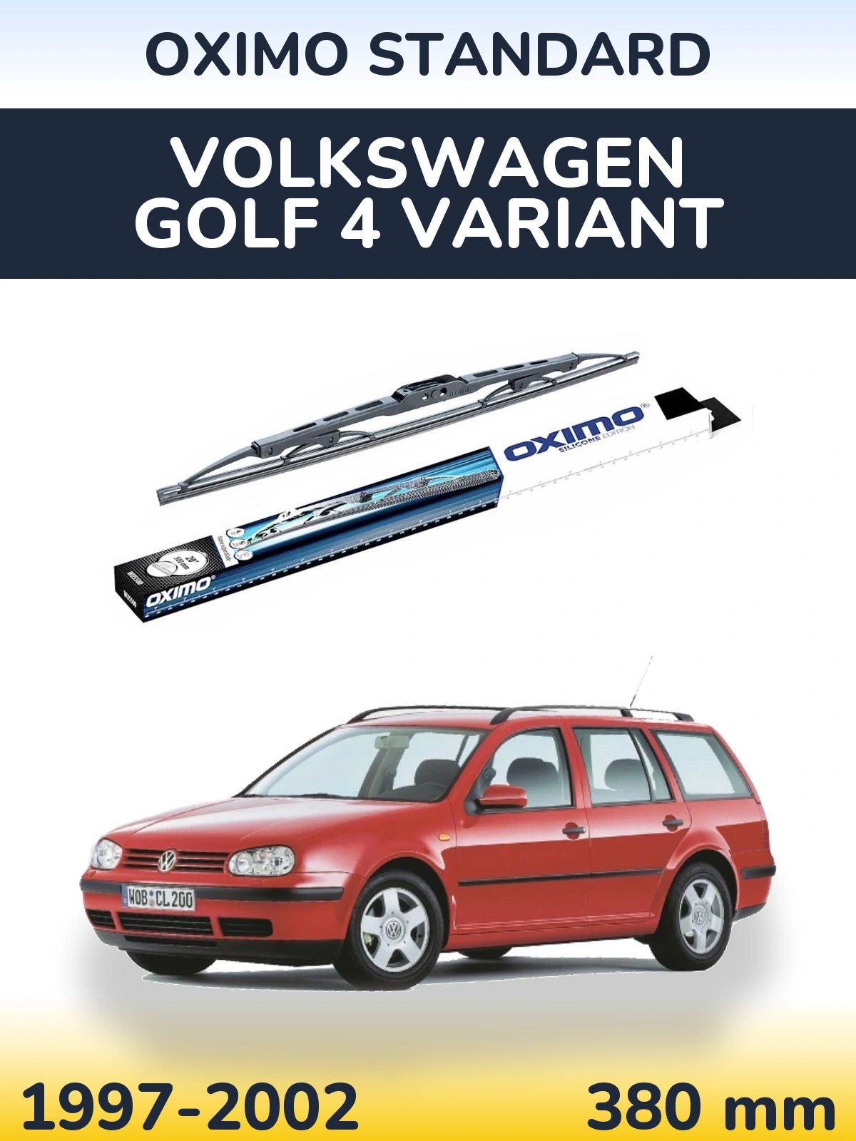 Rear wiper blade Oximo Standard 375 mm for Volkswagen Golf 4 Variant 1997-2002