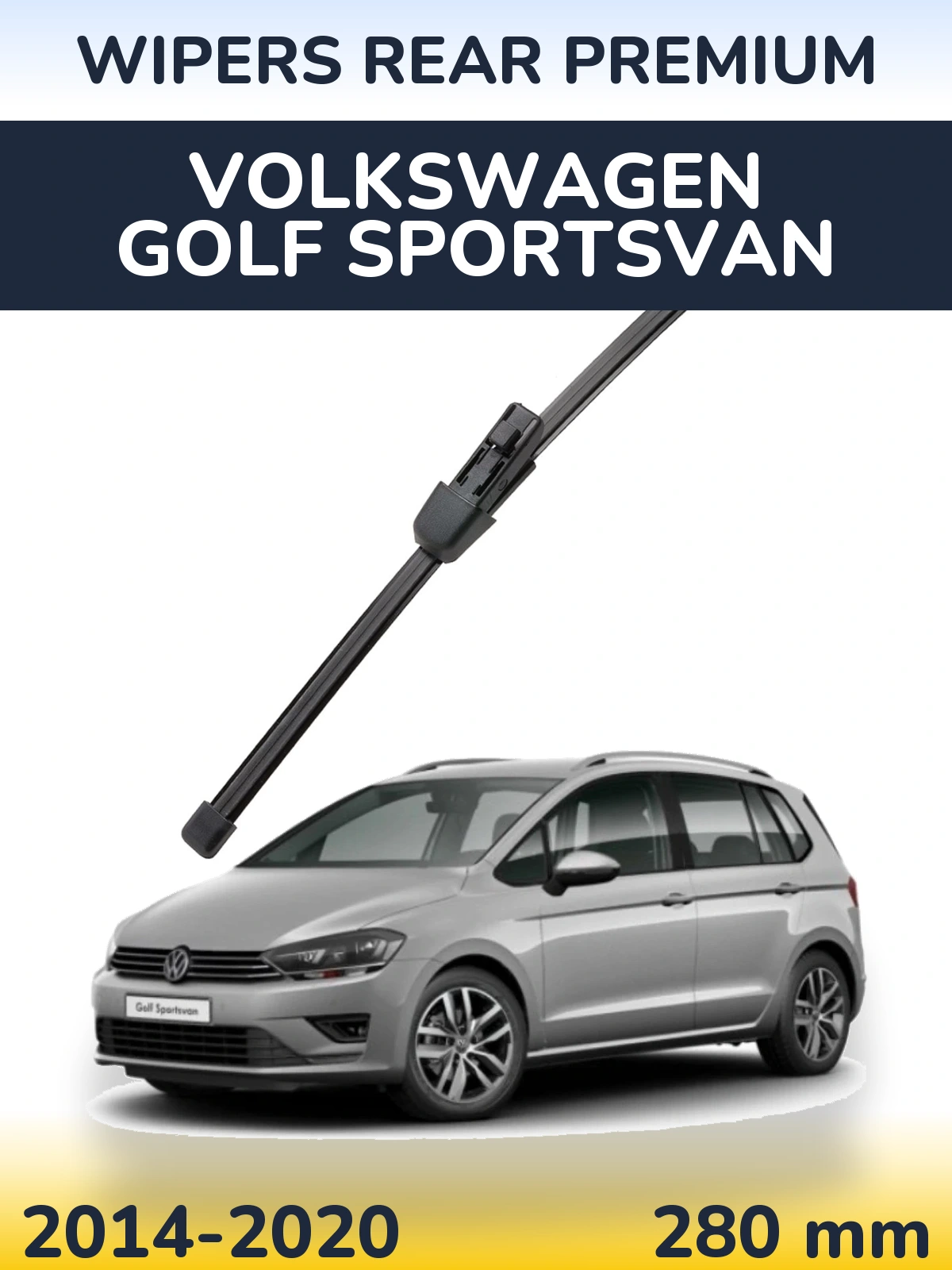Rear wiper blade WIPERS REAR PREMIUM 280 mm for Volkswagen Golf Sportsvan 2014-2020