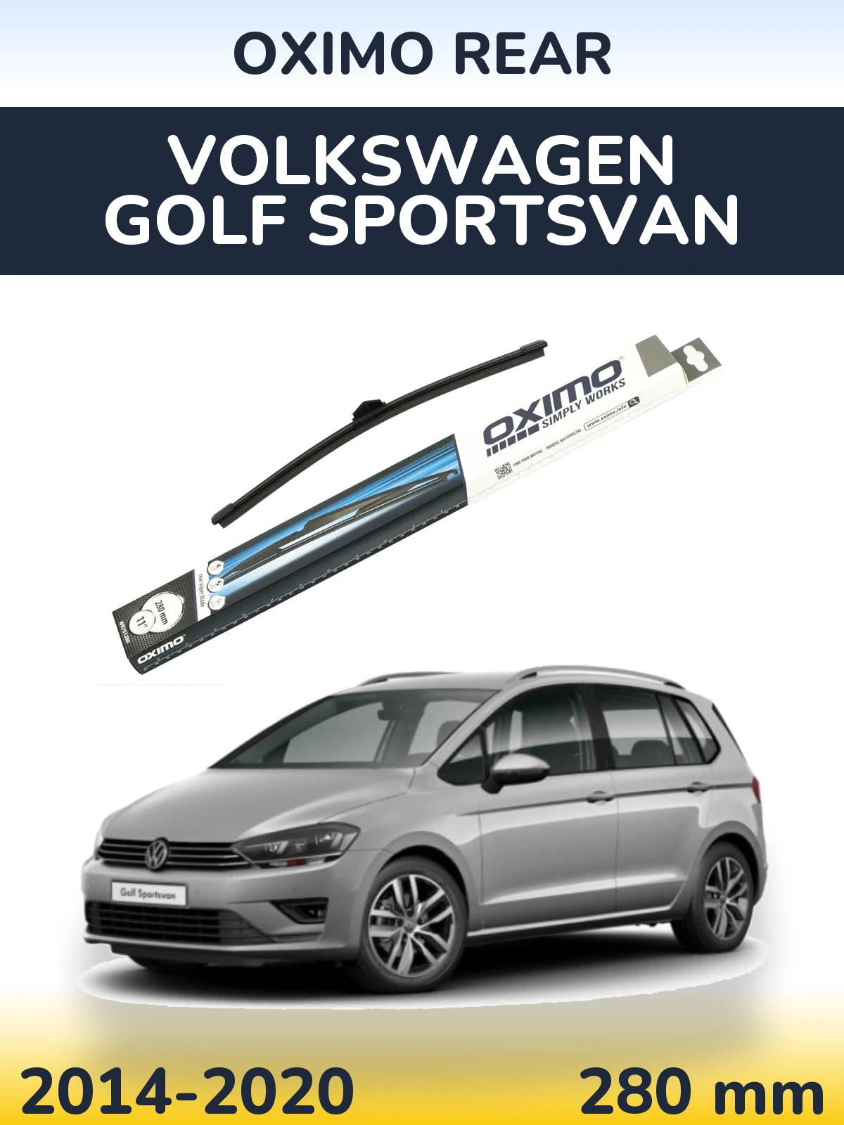 Задня щітка Oximo Rear 280 мм для Volkswagen Golf Sportsvan 2014-2020