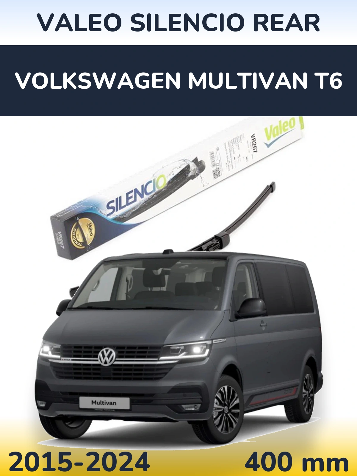 Tylna wycieraczka Valeo Silencio Rear 400 mm do Volkswagen Multivan T6 2015-2024