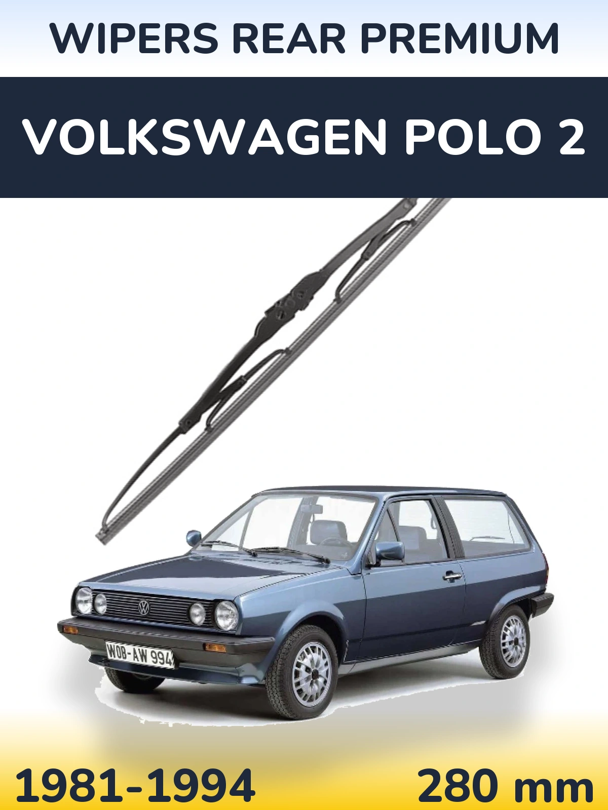 Tylna wycieraczka WIPERS REAR PREMIUM 280 mm do Volkswagen Polo 2 1981-1994