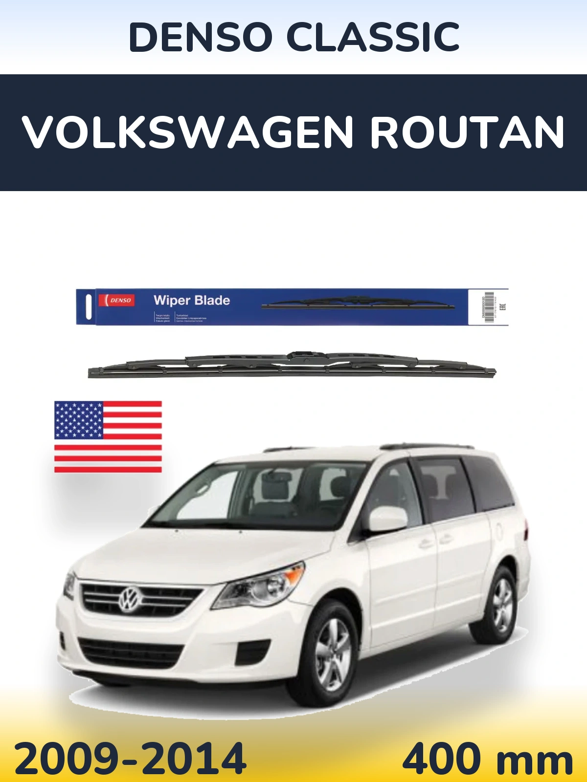 Tylna wycieraczka Denso Classic 400 mm do Volkswagen Routan 2009-2014