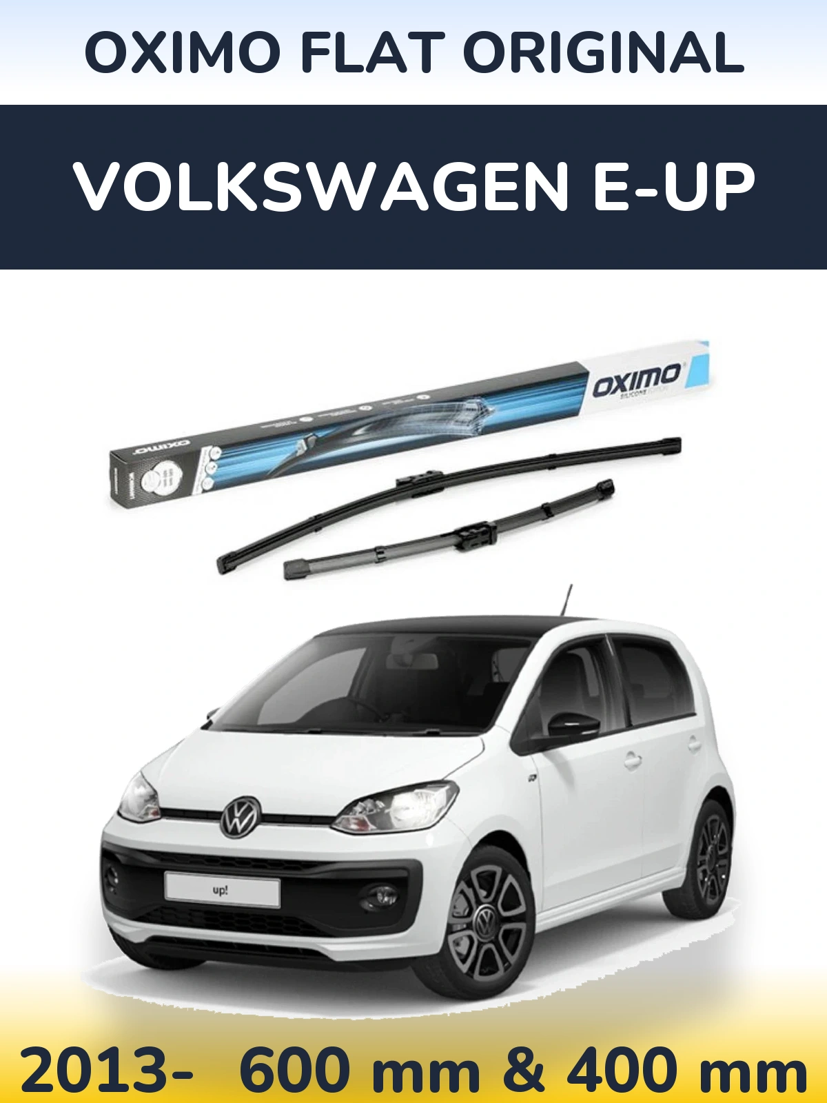 Komplet przednich wycieraczek Oximo Flat Original 600 & 400 mm do Volkswagen e-Up 2013-2026