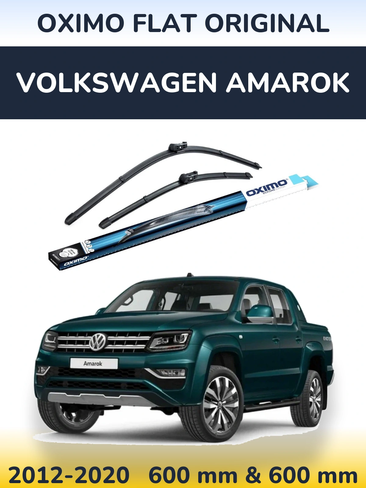 Komplet przednich wycieraczek Oximo Flat Original 600 & 600 mm do Volkswagen Amarok 2012-2020