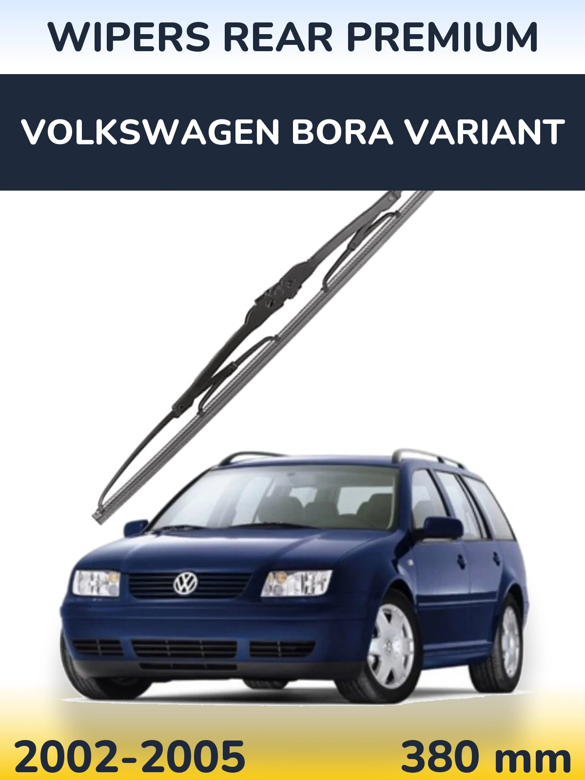 Rear wiper blade WIPERS REAR PREMIUM 380 mm for Volkswagen Bora Variant 2002-2005