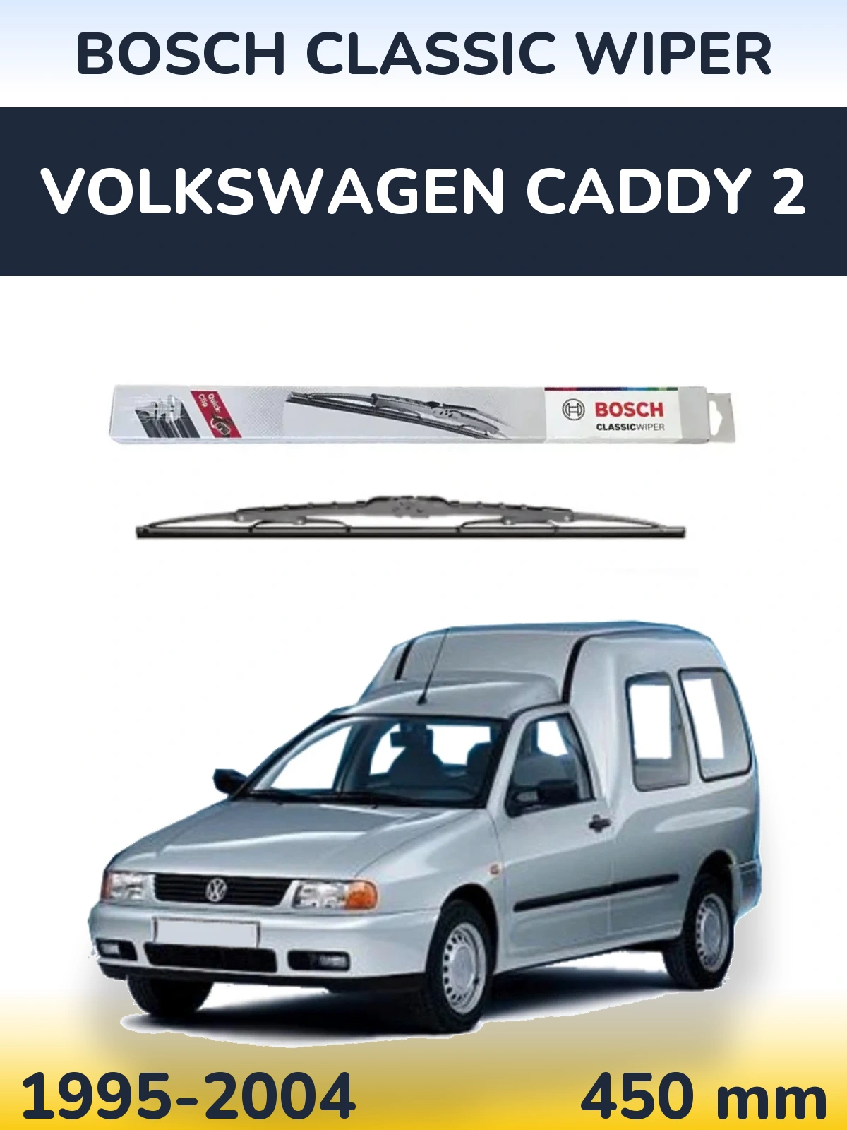 Tylna wycieraczka BOSCH Classic Wiper 450 mm do Volkswagen Caddy 2 1995-2004