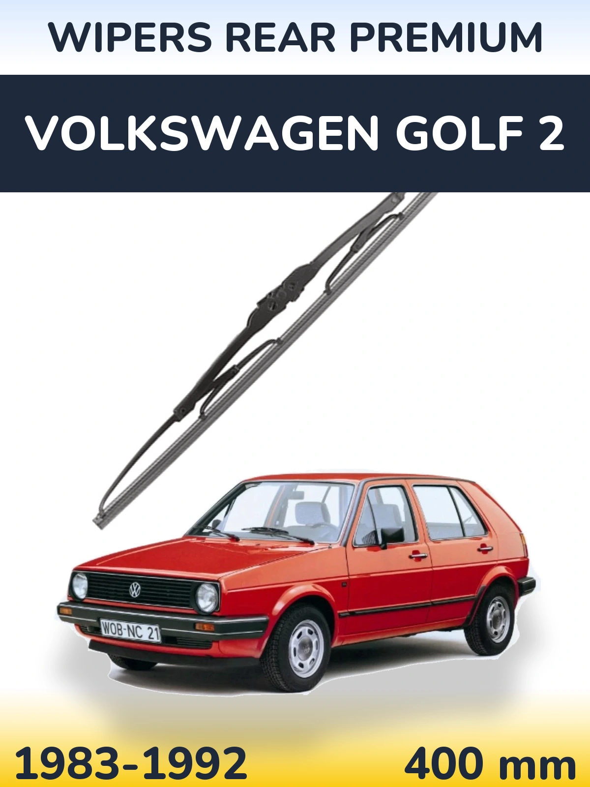 Tylna wycieraczka WIPERS REAR PREMIUM 400 mm do Volkswagen Golf 2 1983-1992