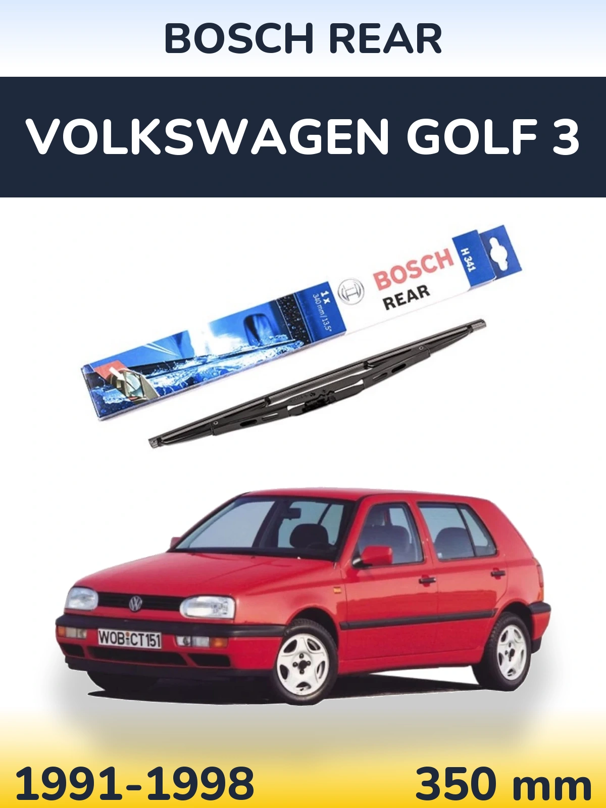 Tylna wycieraczka BOSCH Rear 340 mm do Volkswagen Golf 3 1991-1998