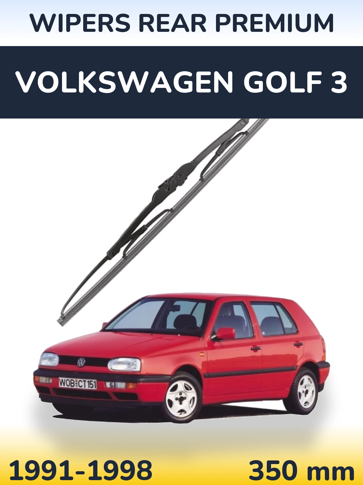Tylna wycieraczka WIPERS REAR PREMIUM 350 mm do Volkswagen Golf 3 1991-1998