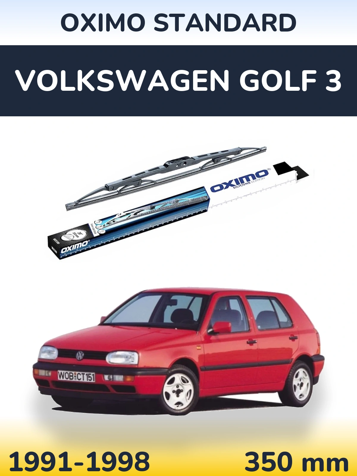 Tylna wycieraczka Oximo Standard 350 mm do Volkswagen Golf 3 1991-1998