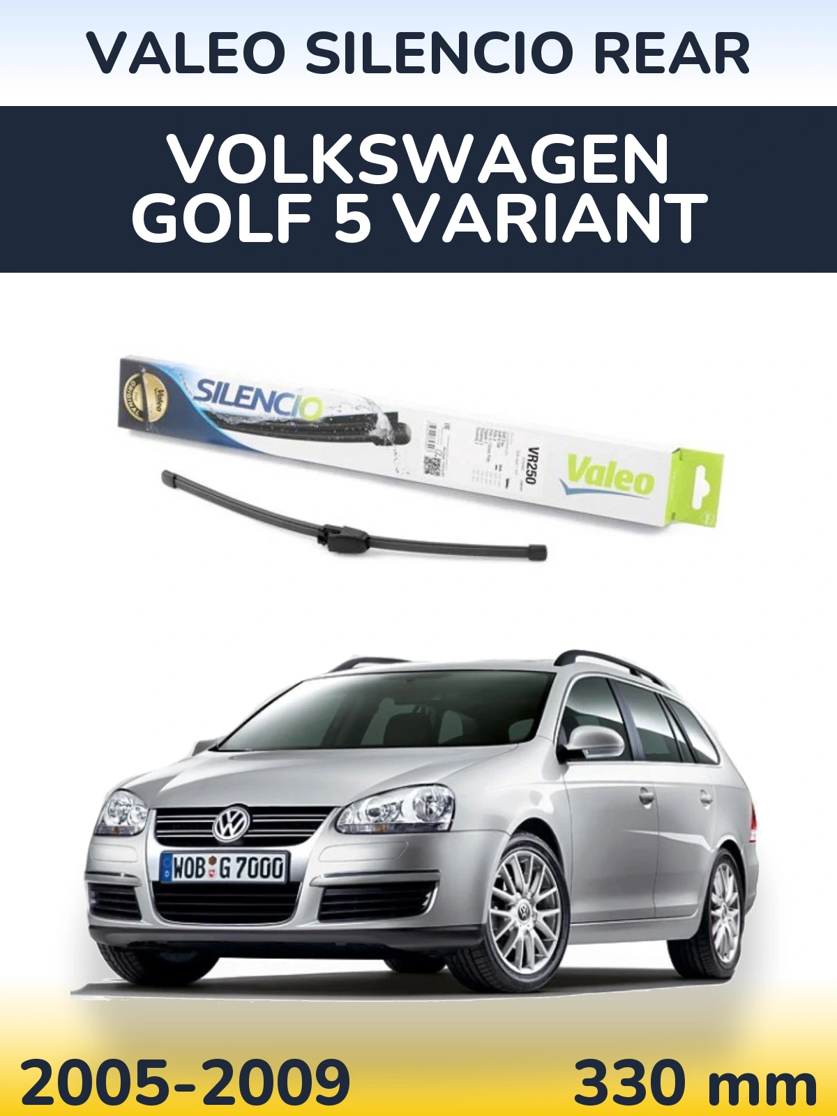 Tylna wycieraczka Valeo Silencio Rear 335 mm do Volkswagen Golf 5 Variant 2005-2009
