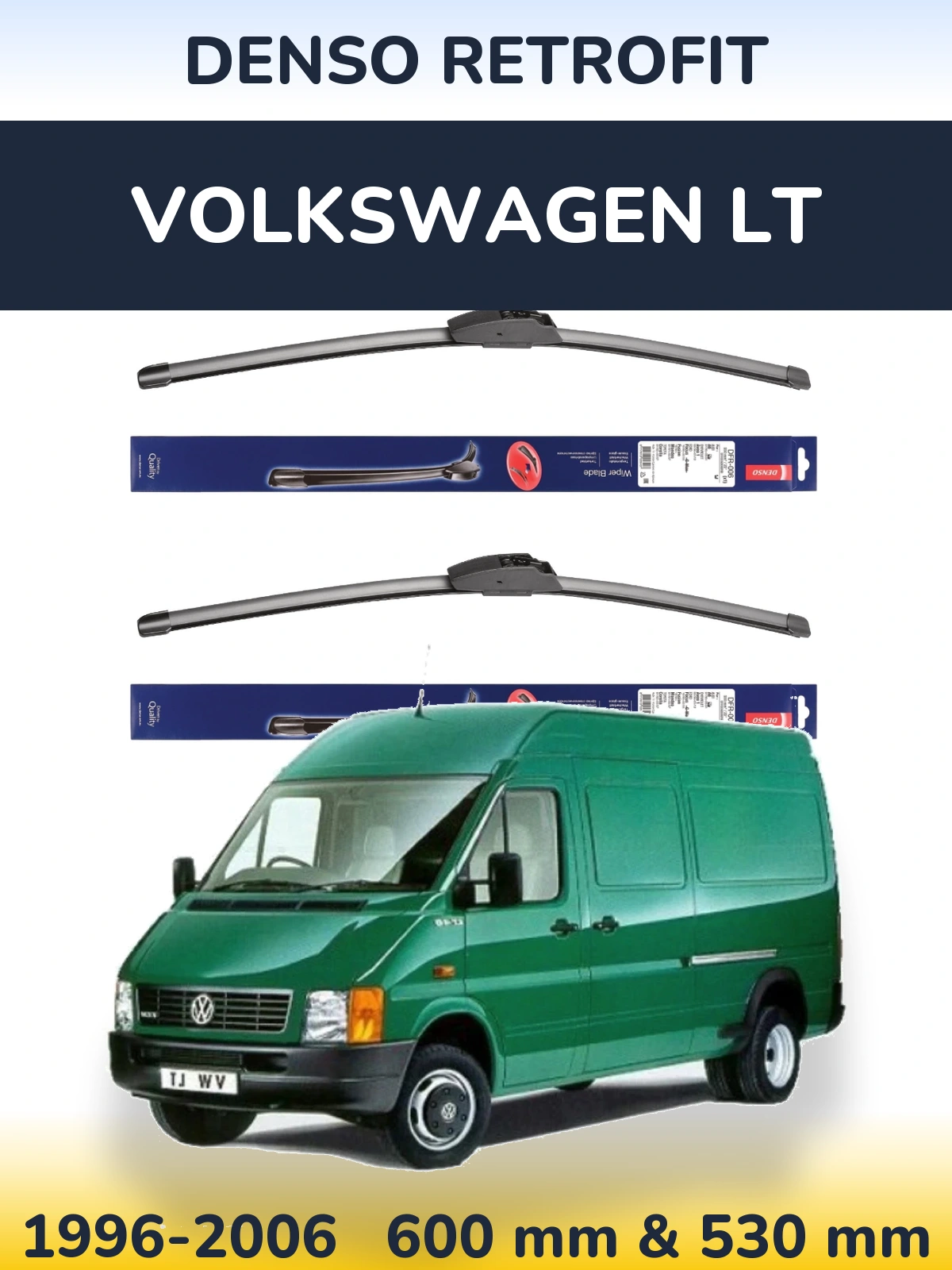 Комплект передніх щіток Denso Retrofit 600 & 530 мм для Volkswagen LT 1996-2006