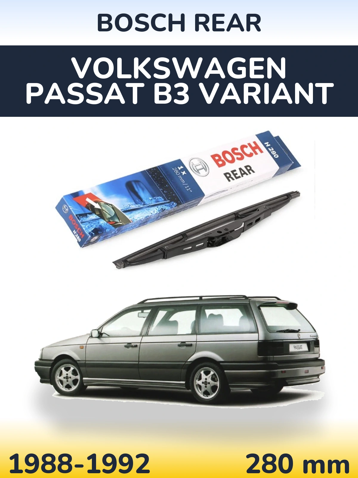 Tylna wycieraczka BOSCH Rear 280 mm do Volkswagen Passat B3 Variant 1988-1992