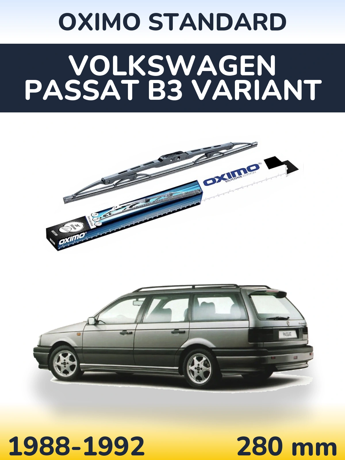 Tylna wycieraczka Oximo Standard 275 mm do Volkswagen Passat B3 Variant 1988-1992