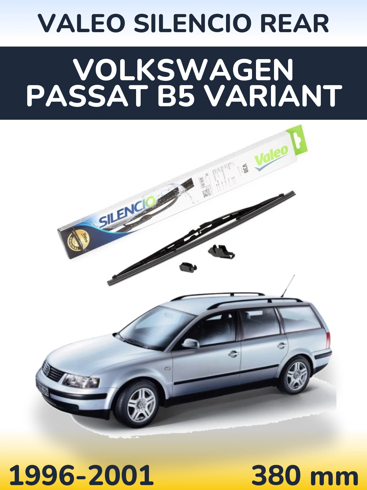 Tylna wycieraczka Valeo Silencio Rear 380 mm do Volkswagen Passat B5 Variant 1996-2001