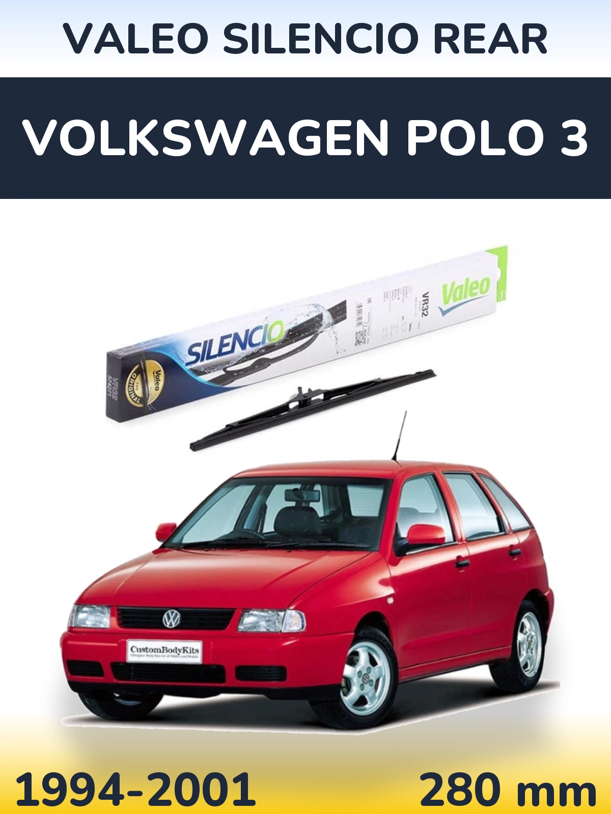 Tylna wycieraczka Valeo Silencio Rear 280 mm do Volkswagen Polo 3 1994-2001