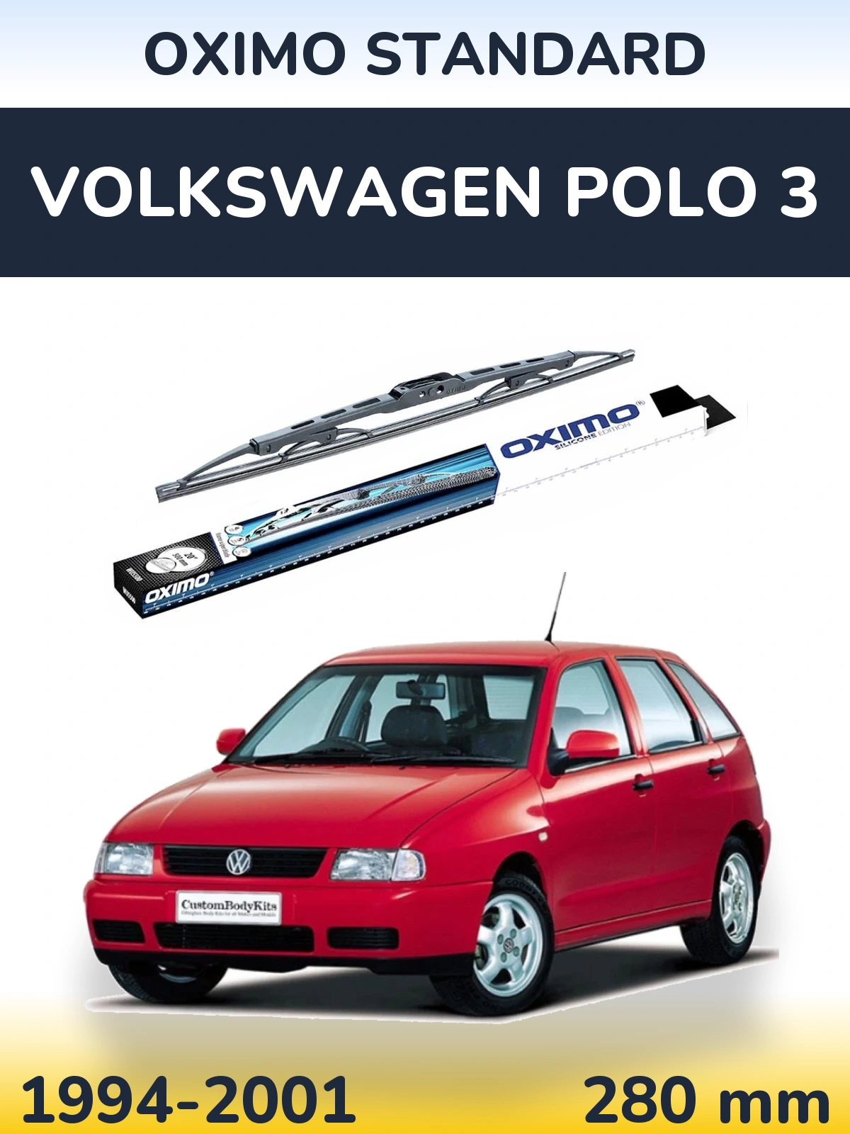 Tylna wycieraczka Oximo Standard 275 mm do Volkswagen Polo 3 1994-2001